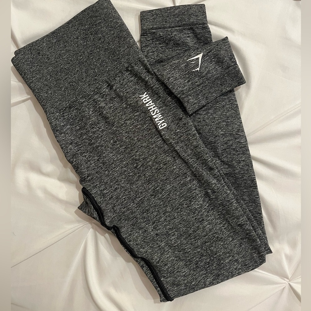 GYMSHARK Adapt Marl Seamless Leggings | Black | SMALL